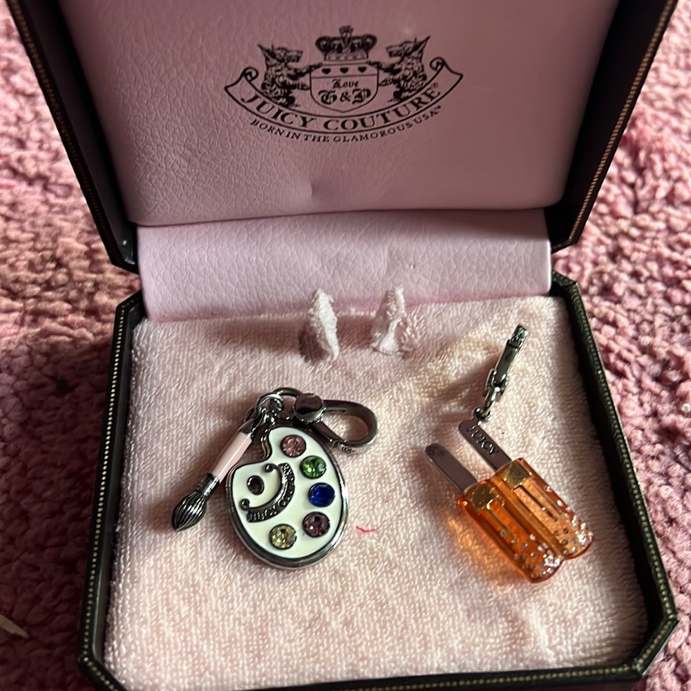Juicy Couture charms and box